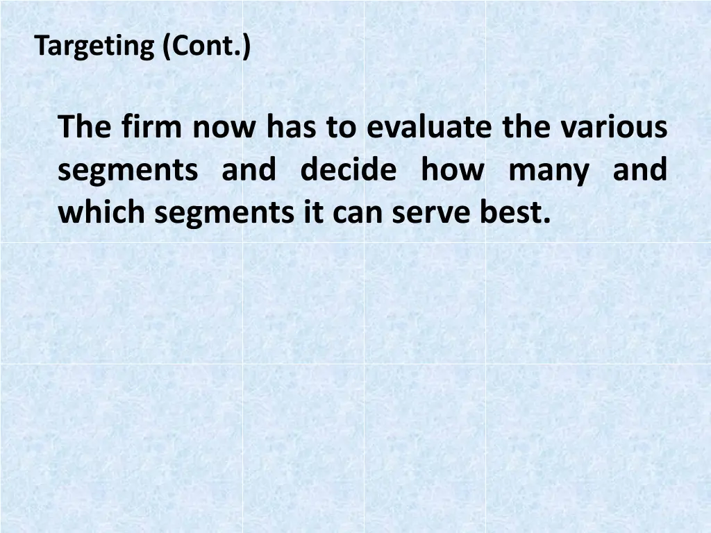 targeting cont