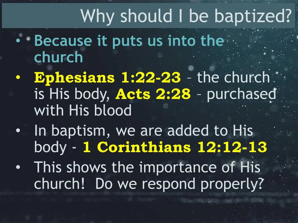 why should i be baptized 12