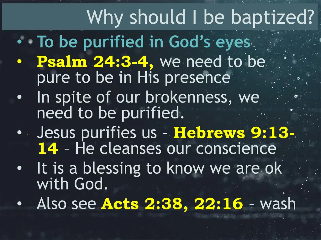 why should i be baptized 13