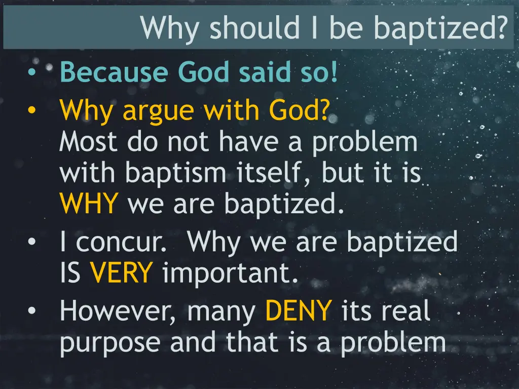 why should i be baptized 2