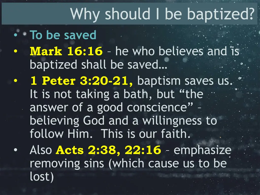 why should i be baptized 3