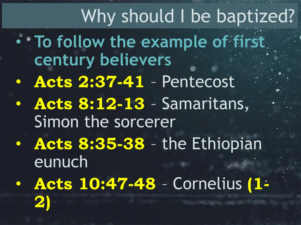 why should i be baptized 6