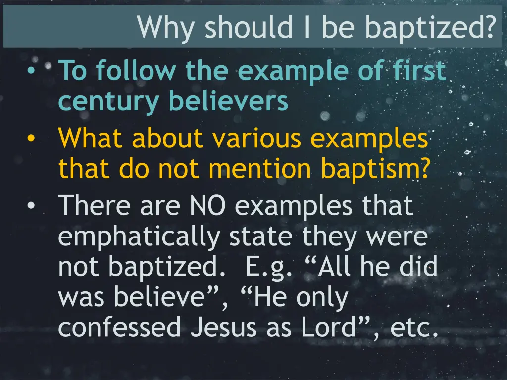 why should i be baptized 8
