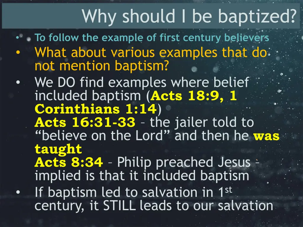 why should i be baptized 9