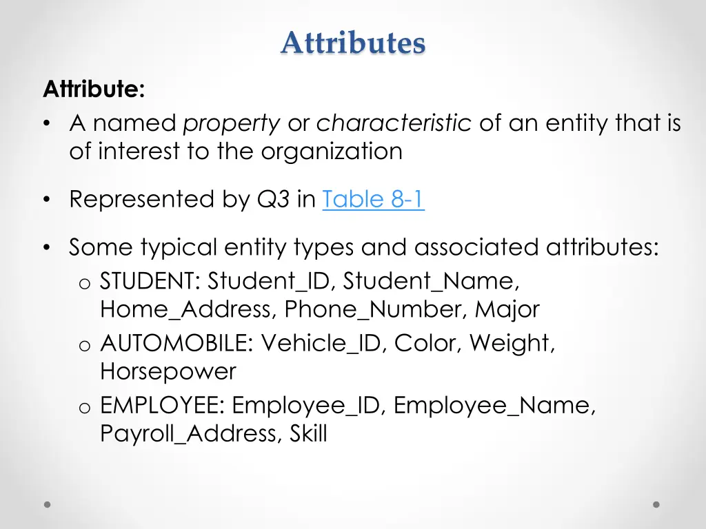attributes 1