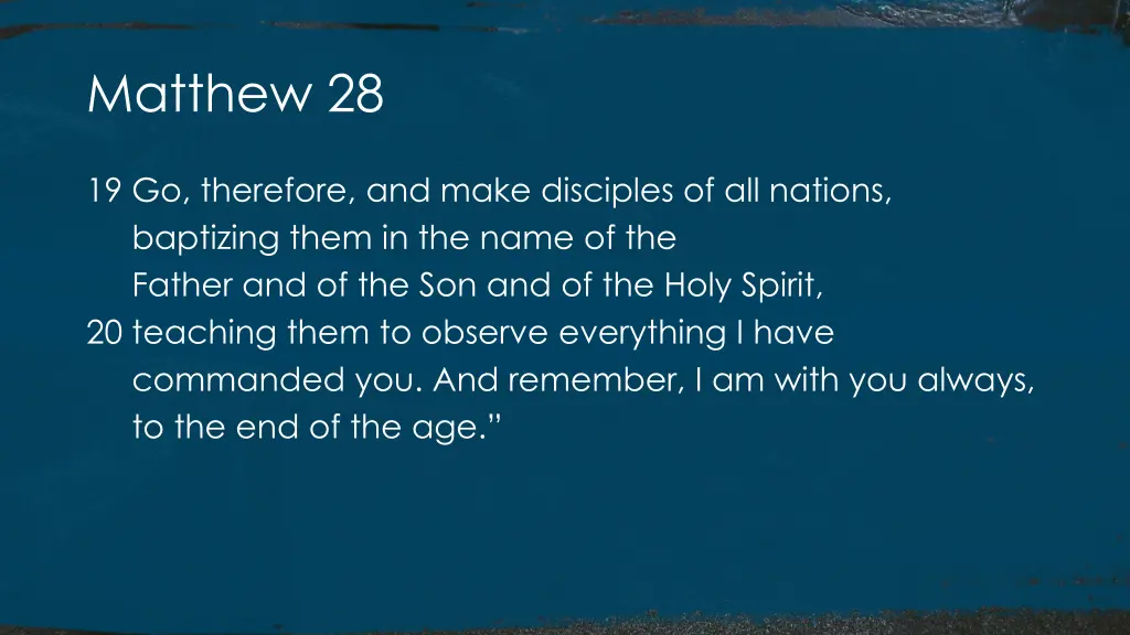 matthew 28