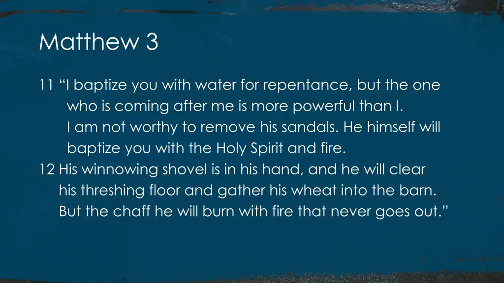 matthew 3 3