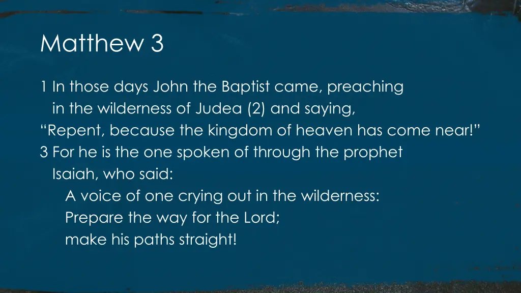 matthew 3