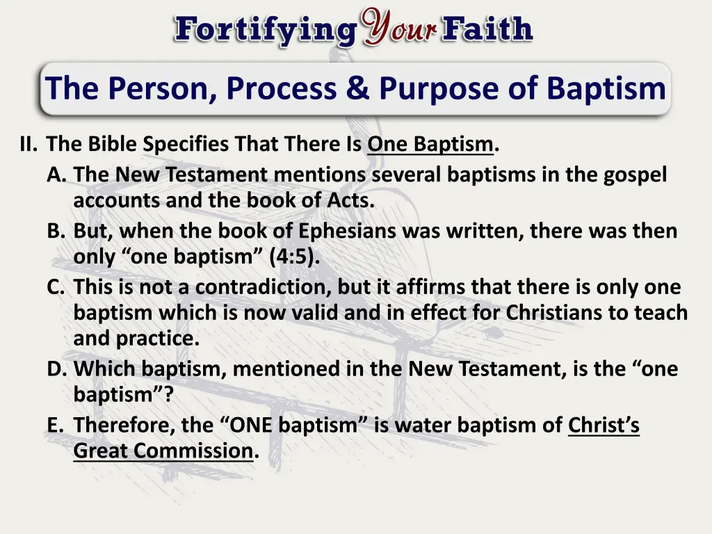 the person process purpose of baptism 1