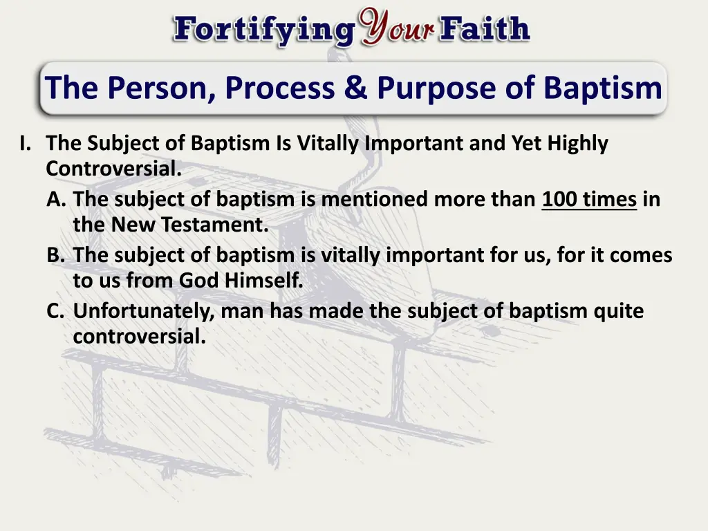 the person process purpose of baptism