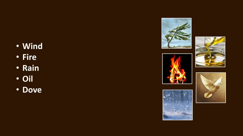 wind fire rain oil dove