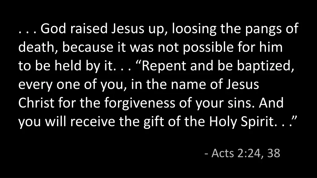 god raised jesus up loosing the pangs of death