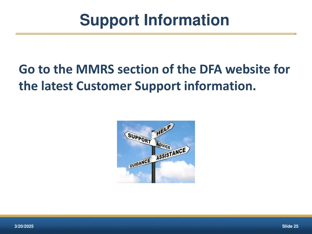 support information