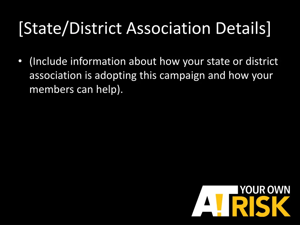 state district association details