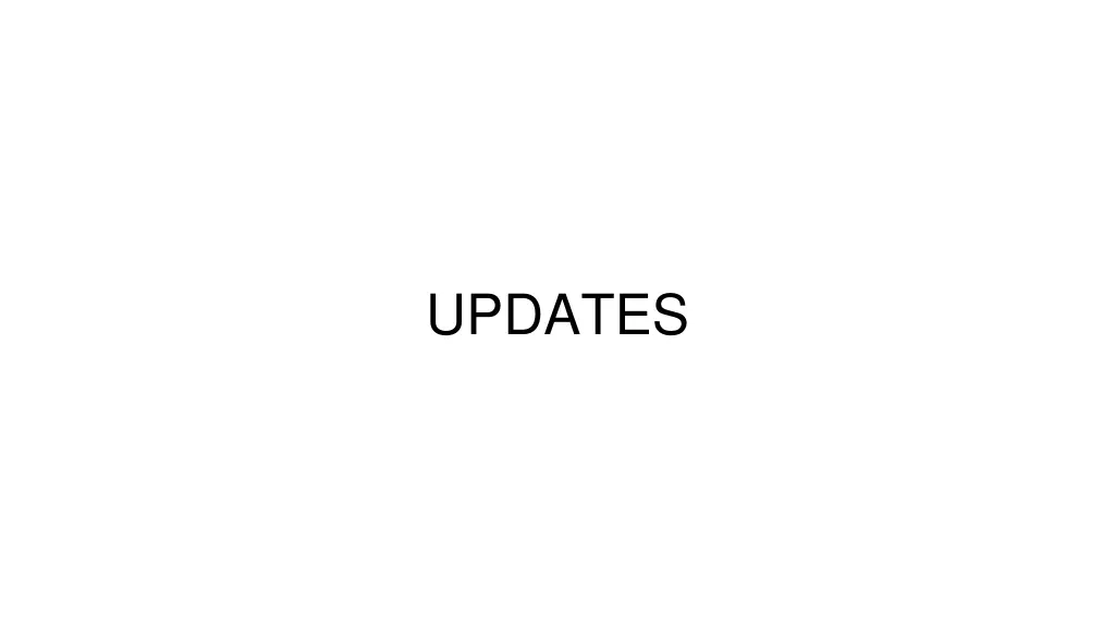 updates