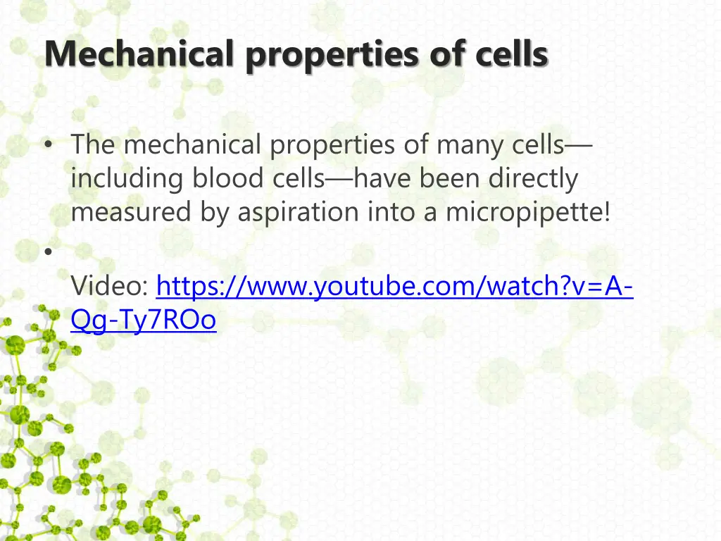 mechanical properties of cells