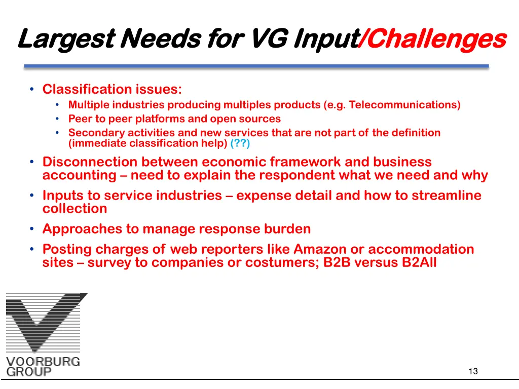 largest needs for vg input largest needs 2