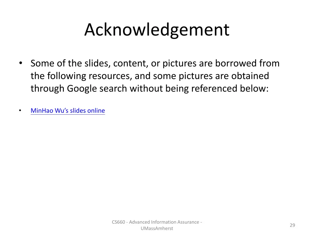 acknowledgement