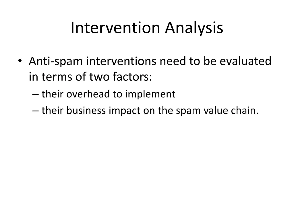 intervention analysis