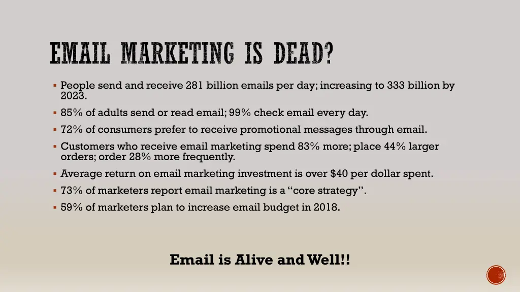 email marketing is dead