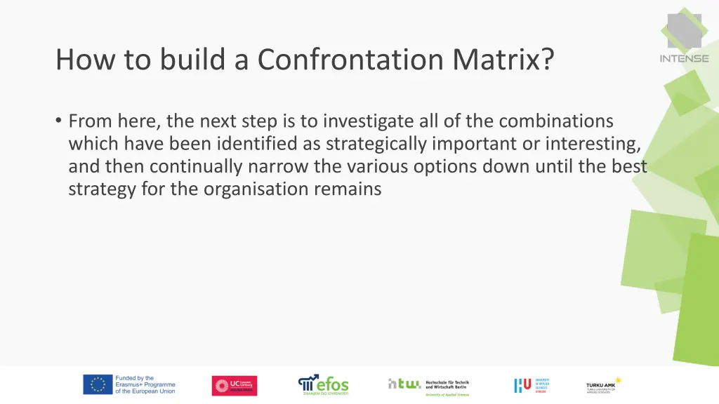 how to build a confrontation matrix 2