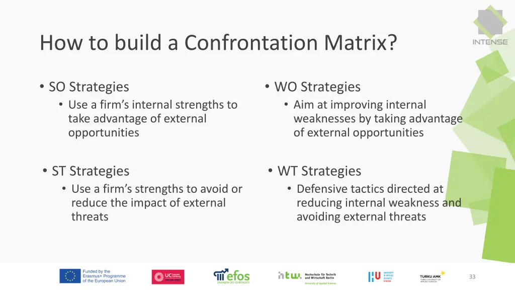 how to build a confrontation matrix 3