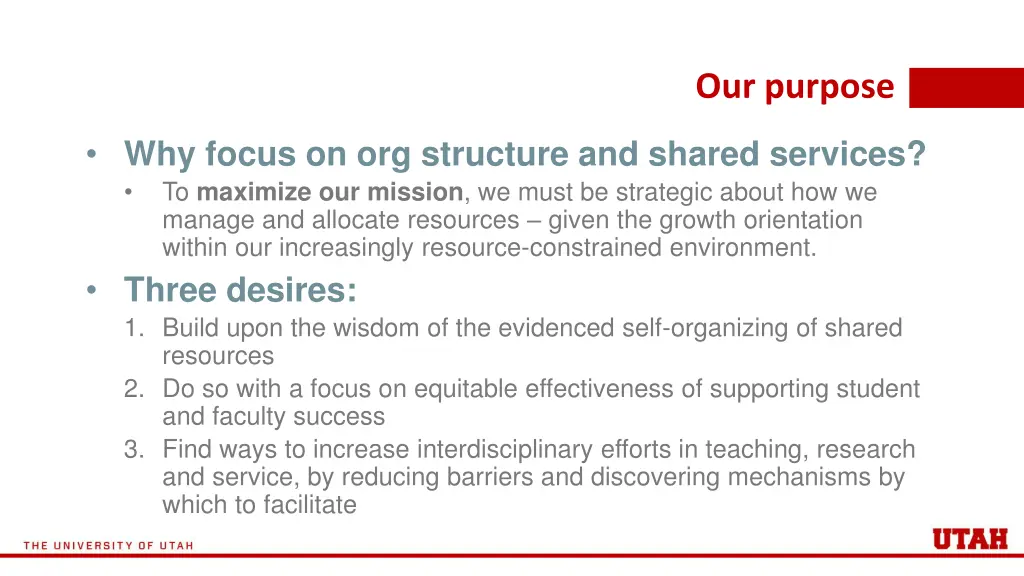 our purpose