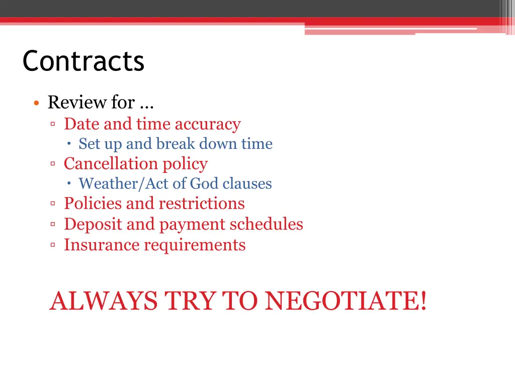 contracts