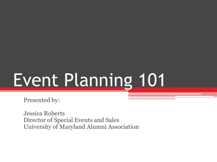 event planning 101