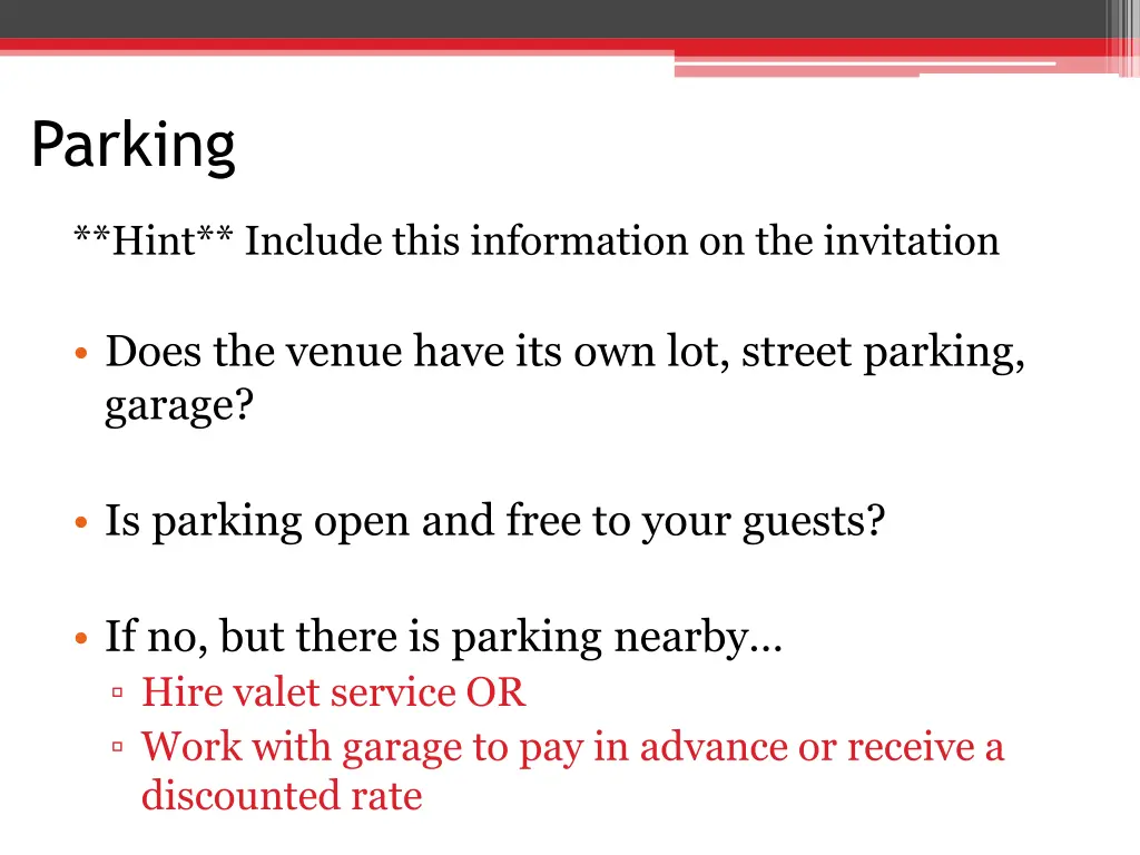 parking
