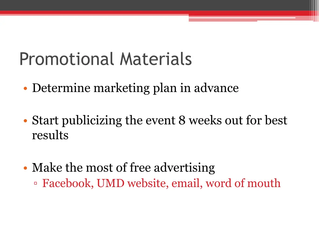 promotional materials