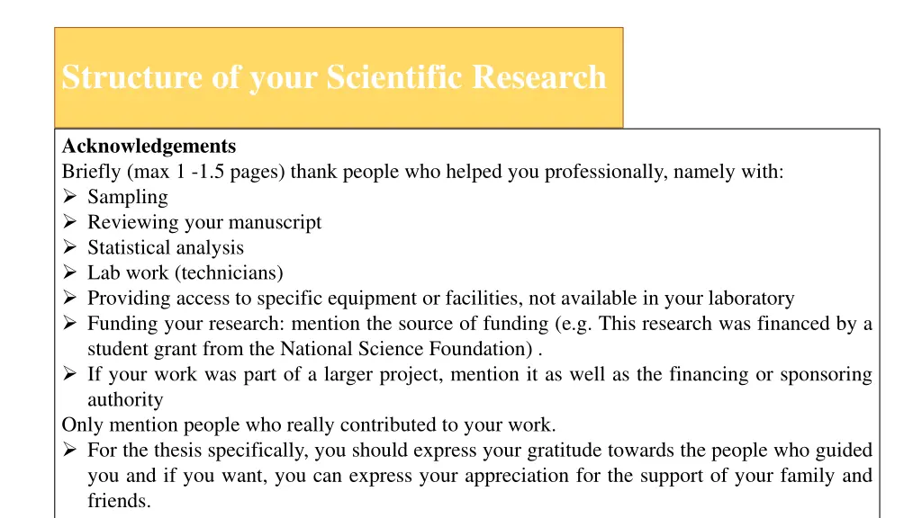 structure of your scientific research 10