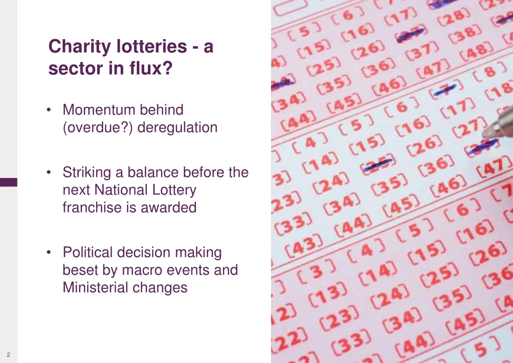 charity lotteries a sector in flux