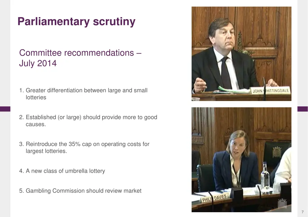 parliamentary scrutiny