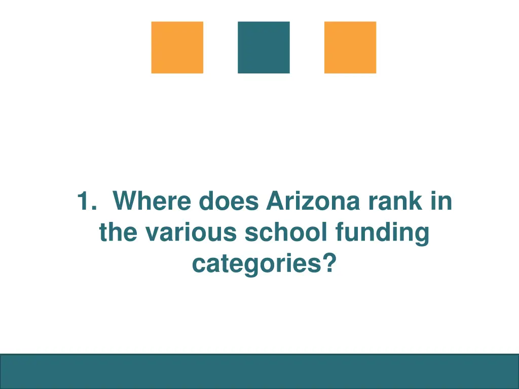 1 where does arizona rank in the various school
