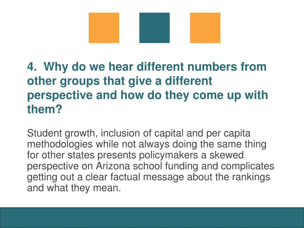 4 why do we hear different numbers from other 1