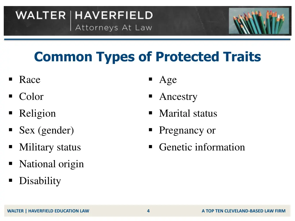 common types of protected traits