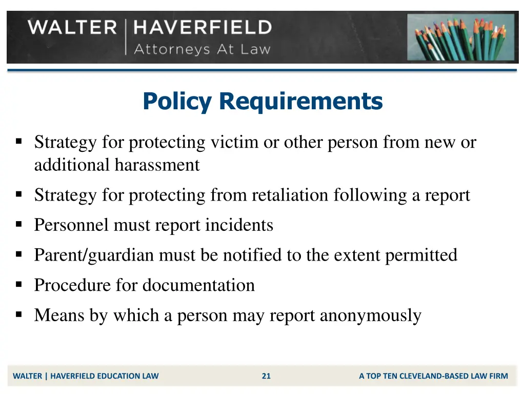 policy requirements 1