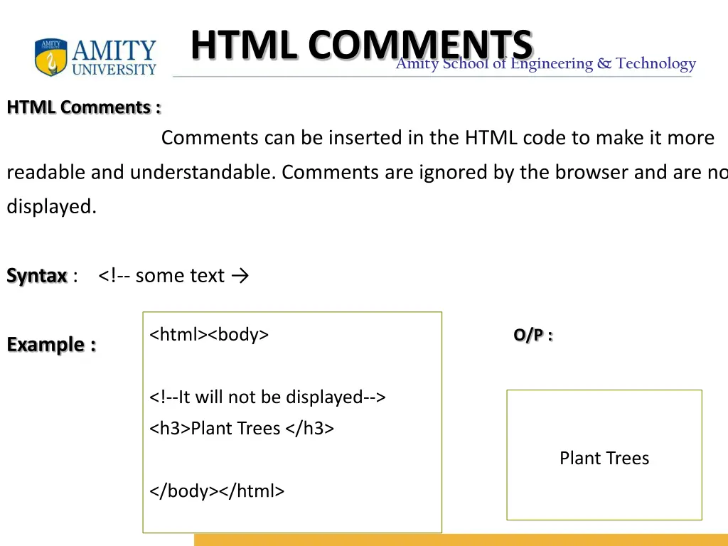 html comments