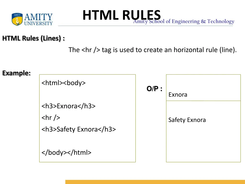 html rules