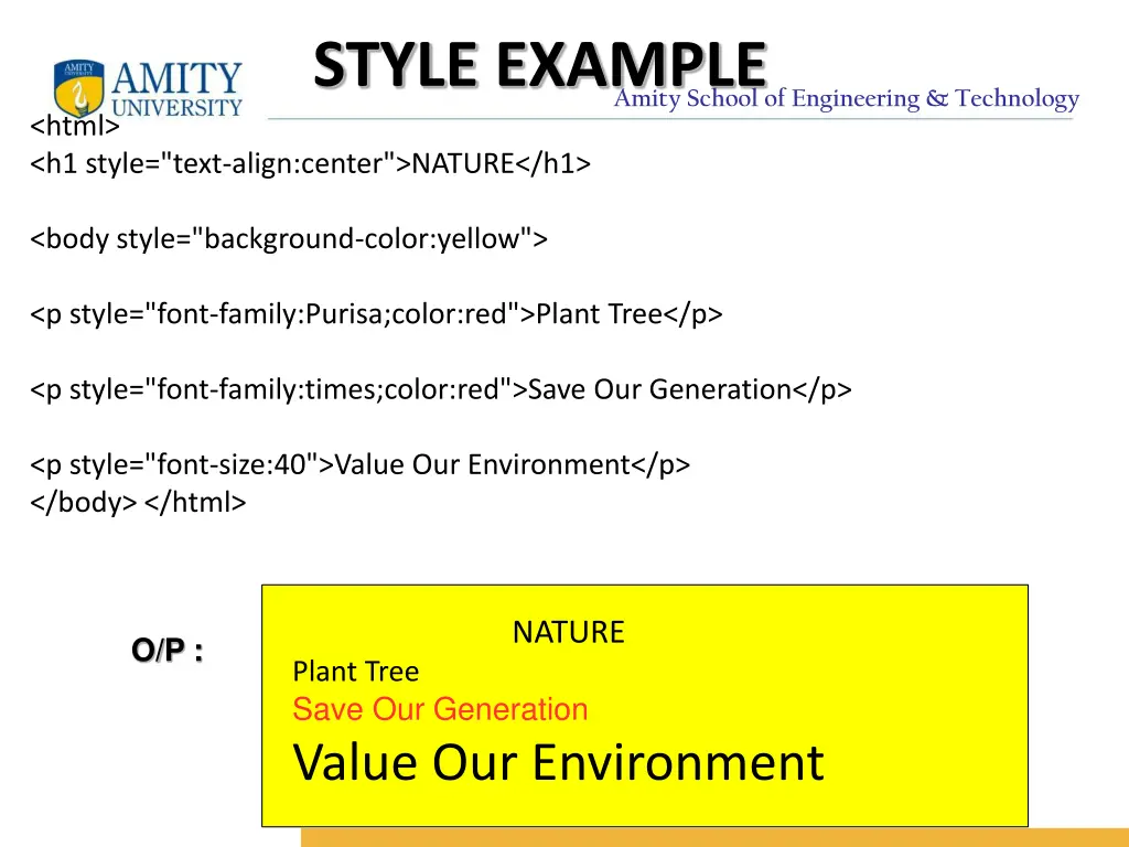 style example