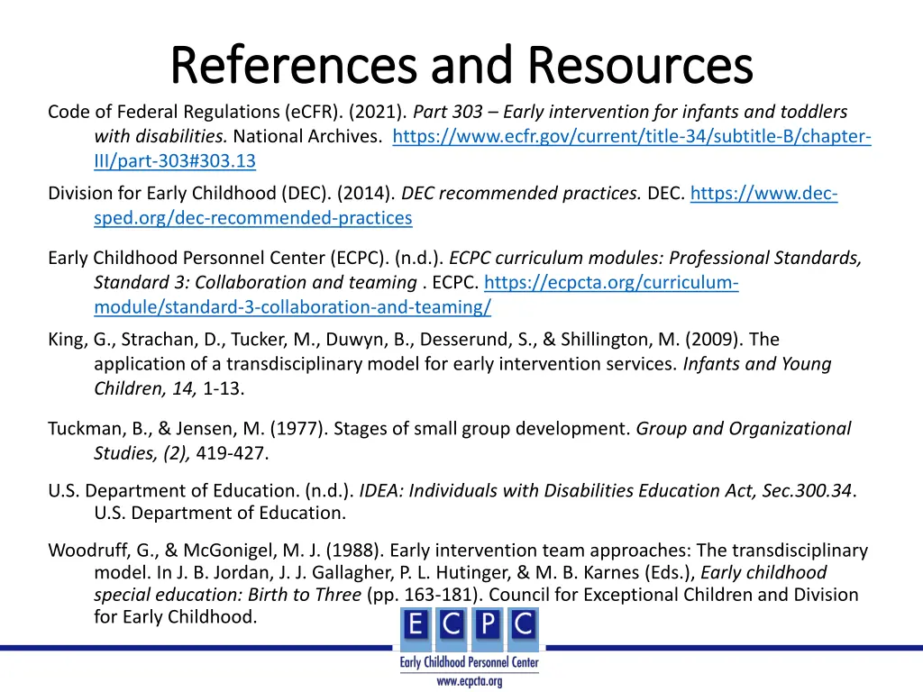 references and resources references and resources