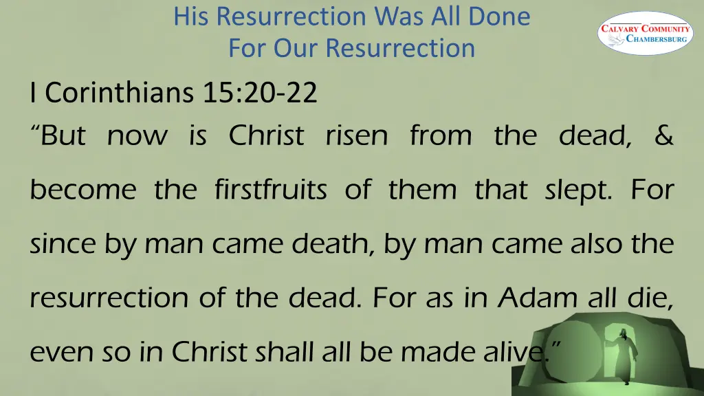 his resurrection was all done 2