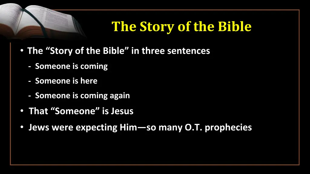 the story of the bible