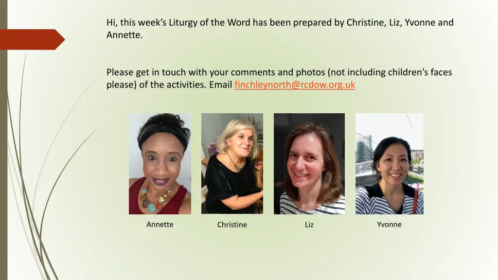 hi this week s liturgy of the word has been