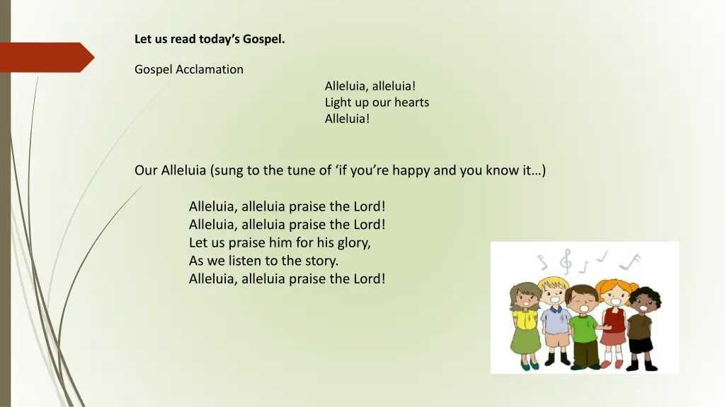 let us read today s gospel