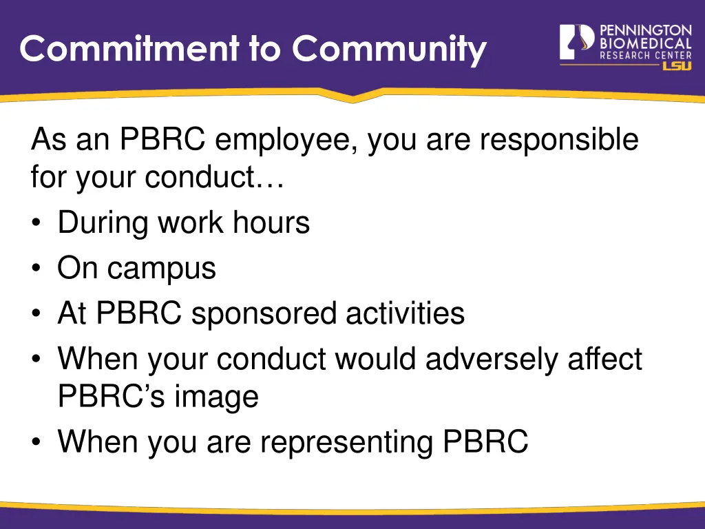 commitment to community