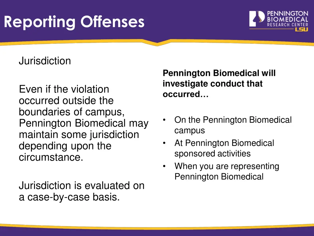 reporting offenses 2