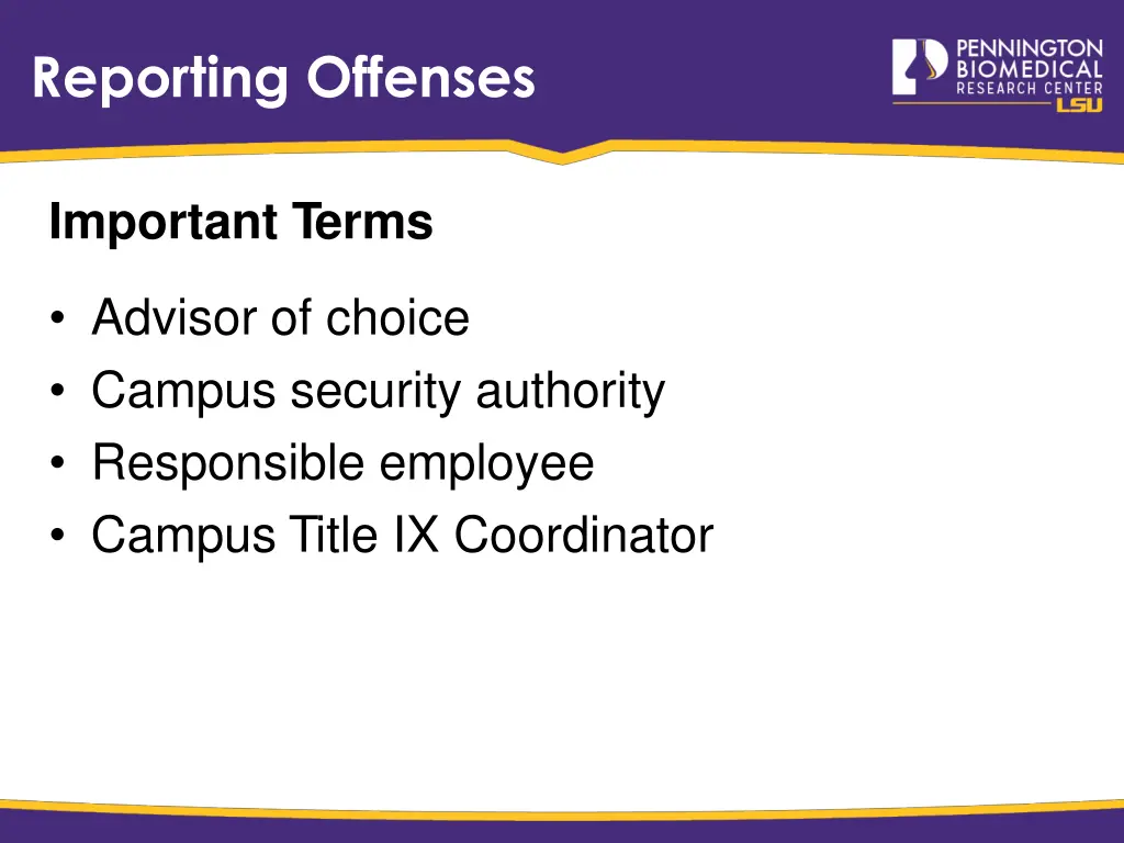 reporting offenses 3