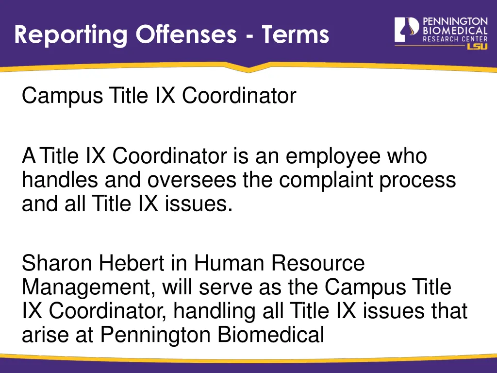 reporting offenses terms 3